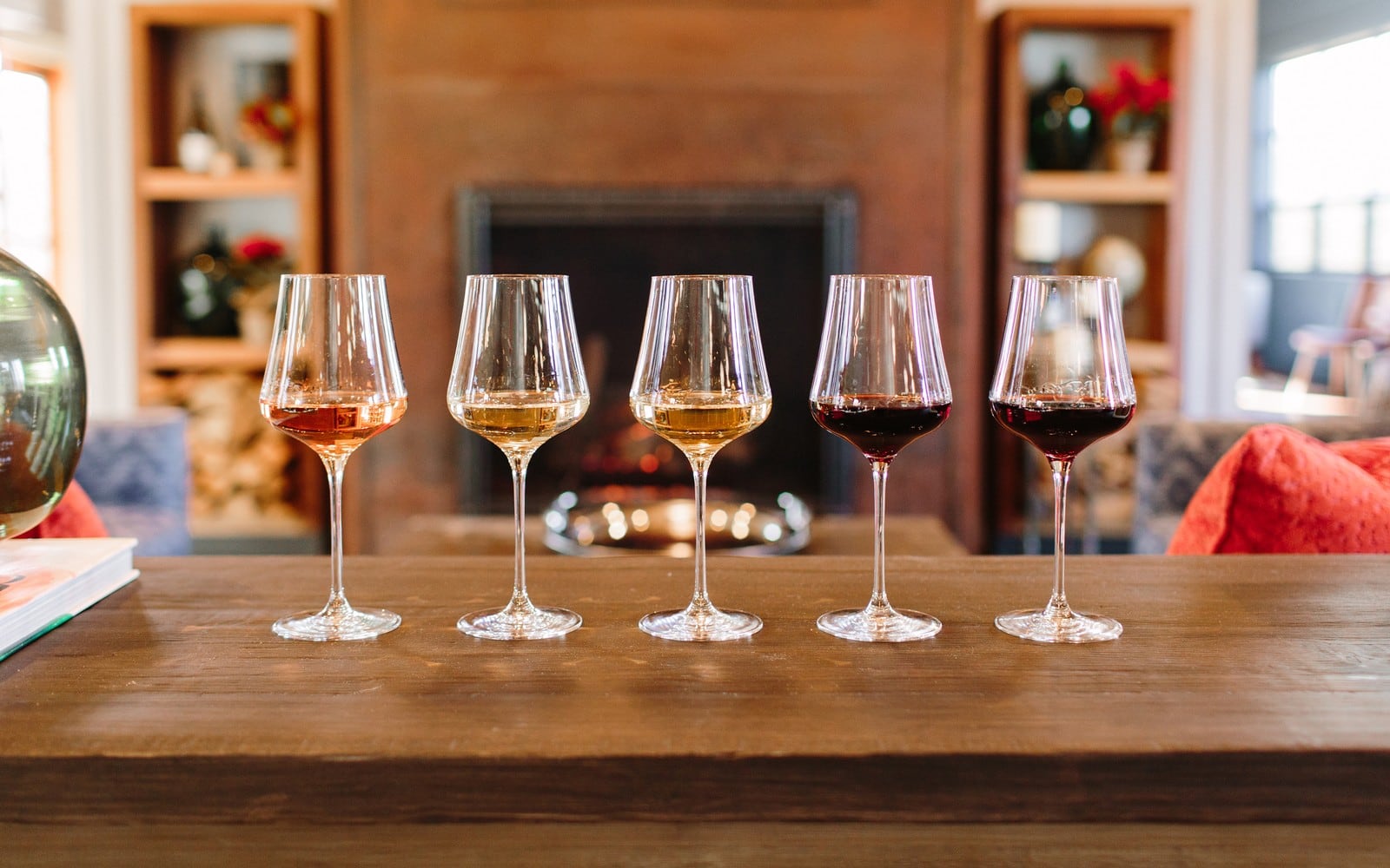 Five glasses of Anaba Wines