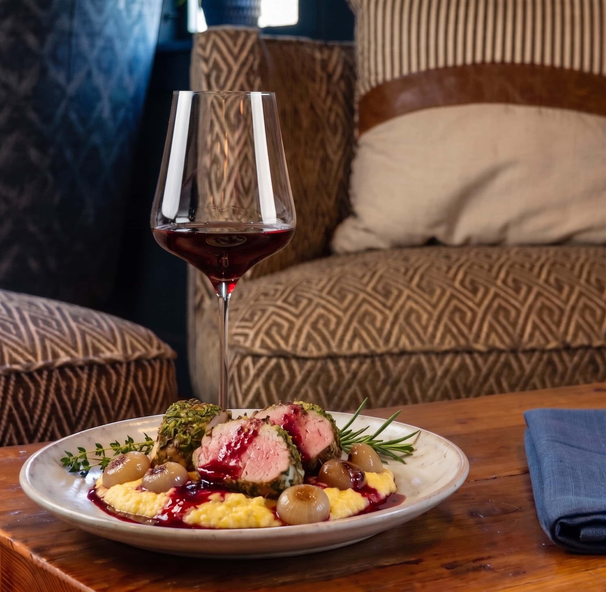 Herb Crusted Pork Tenderloin with Polenta
