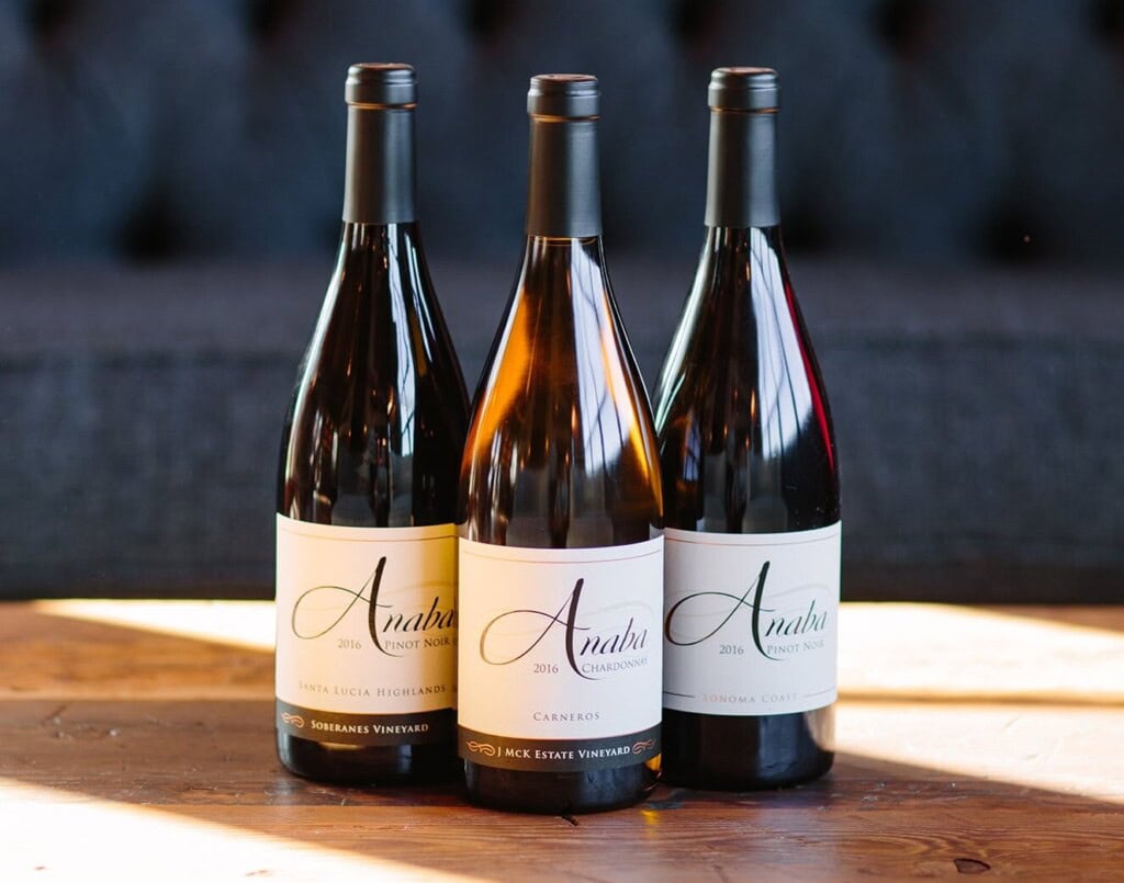 Three bottles of anaba wine