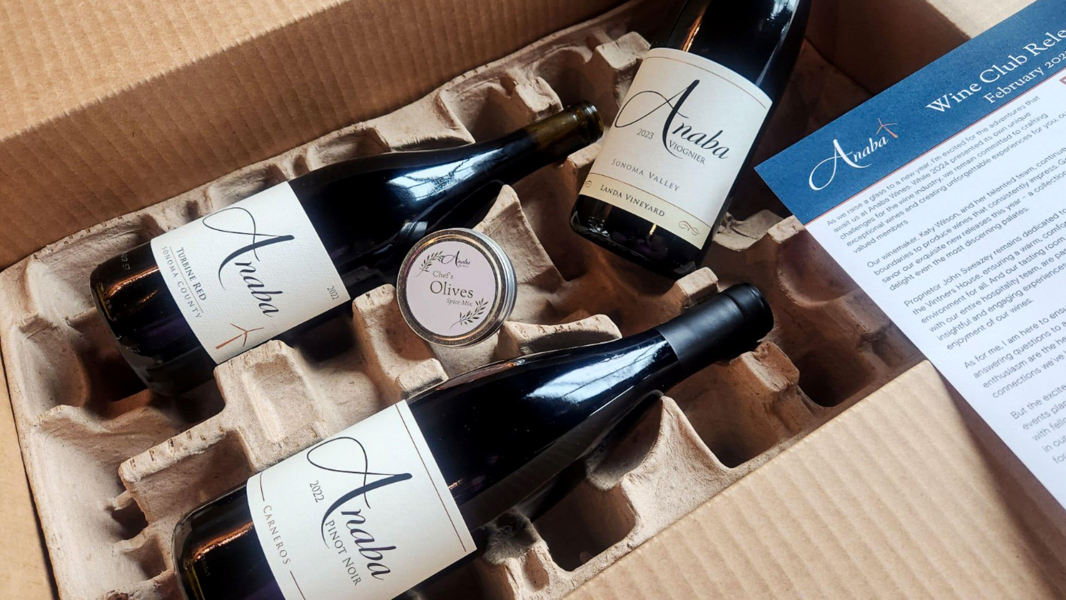 bottles of wine in shipping box